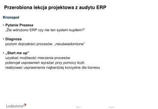Przerobiona lekcja projektowa z audytu ERP