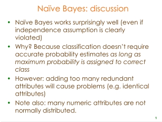Naïve Bayes: discussion