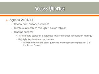 Access Queries