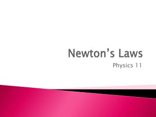 Newton’s Laws