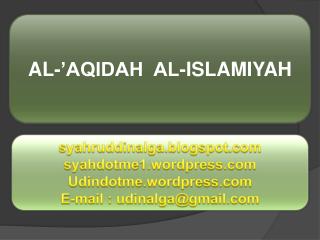 AL-’AQIDAH AL-ISLAMIYAH