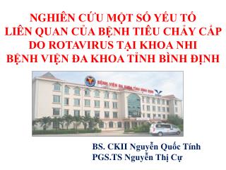 BS. CKII Nguyễn Quốc Tính PGS.TS Nguyễn Thị Cự