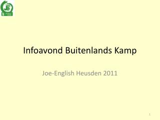 Infoavond Buitenlands Kamp