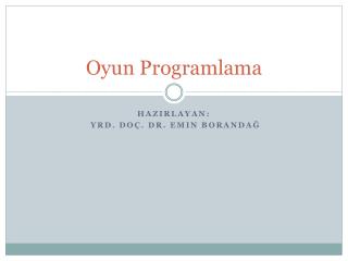 Oyun Programlama