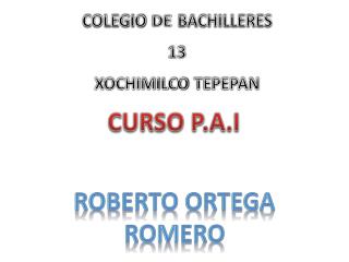 COLEGIO DE BACHILLERES 13 XOCHIMILCO TEPEPAN