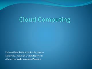 Cloud Computing