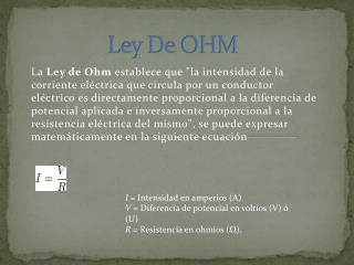 Ley De OHM