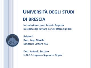 Università degli studi di brescia