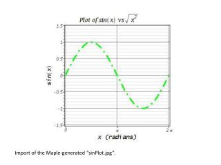 Import of the Maple-generated “sinPlot.jpg”.