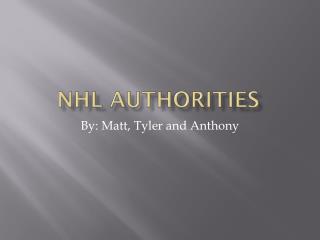 NHL Authorities