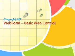 Công nghệ NET WebForm – Basic Web Control