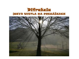 Difrakcia (OHYB SVETLA NA PREKÁŽKACH )