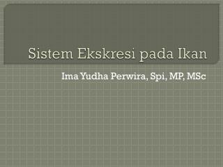 Sistem Ekskresi pada Ikan