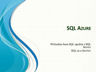 SQL Azure