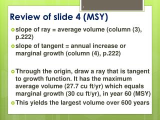 Review of slide 4 (MSY)