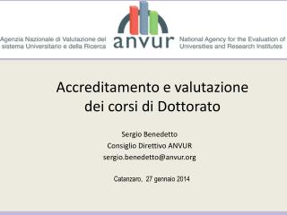 Accreditamento e valutazione dei corsi di Dottorato