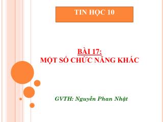 TIN HỌC 10