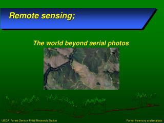 Remote sensing;