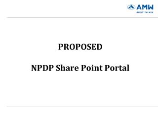 PROPOSED NPDP Share Point Portal