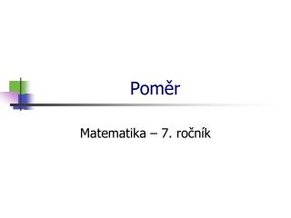 Poměr