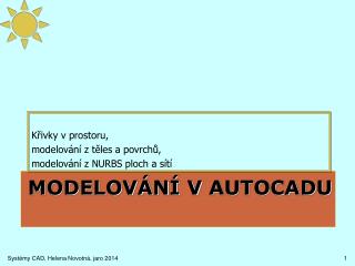 Modelování v AUTOCADU