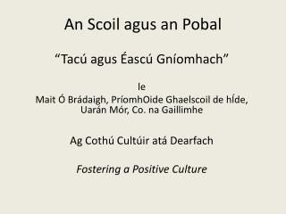 An Scoil agus an Pobal