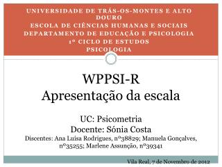 Universidade de trás-os-montes e alto douro Escola de ciências humanas e sociais