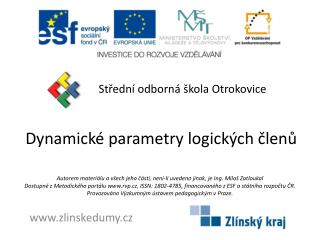 Dynamické parametry logických členů