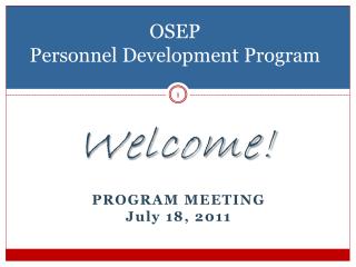 OSEP Personnel Development Program