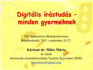 Digitális írástudás – minden gyermeknek