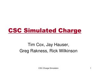 CSC Simulated Charge