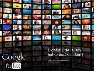 Digitális DNA, avagy hol keressük a sikert ? Heal Edina Google Magyarország 2010 November 17