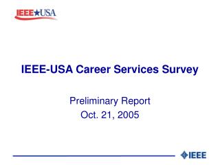 IEEE-USA Career Services Survey