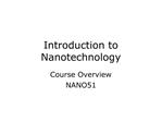 Introduction to Nanotechnology