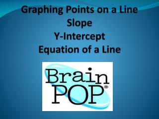 Graphing Points on a Line Slope Y-Intercept Equation of a Line