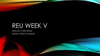 REU Week v