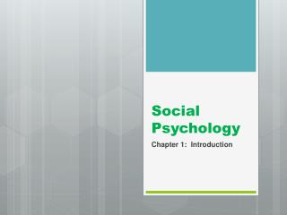 Social Psychology