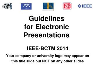 Guidelines for Electronic Presentations