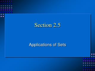 Section 2.5