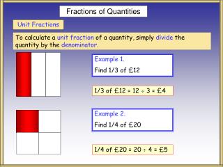 Fractions of Quantities