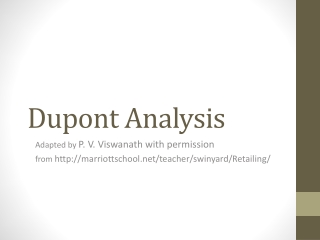 Dupont Analysis