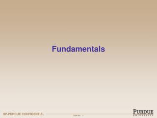 Fundamentals