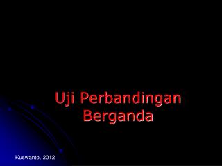 Uji Perbandingan Berganda