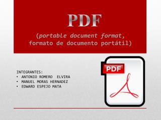 ( portable document format , formato de documento portátil )