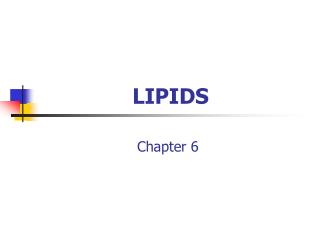 LIPIDS