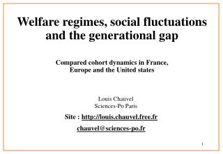 Welfare regimes, social fluctuations and the generational gap