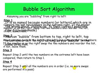 Bubble Sort Algorithm