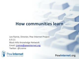 How communities learn