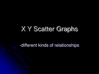 X Y Scatter Graphs