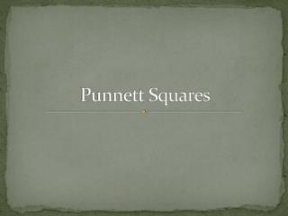 Punnett Squares